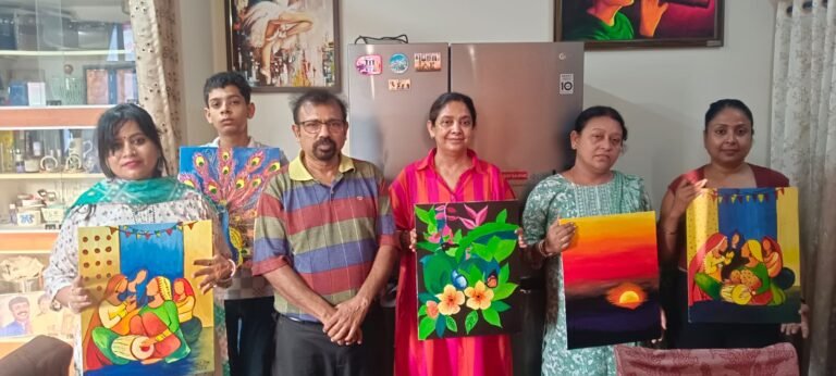 हॉबी सेंटर के चतुर्थ एकदिवसीय कैनवस पेंटिंग वर्कशॉप में आठ पेंटिंग कलाकारों ने प्रस्तुत की शानदार चित्रकारी