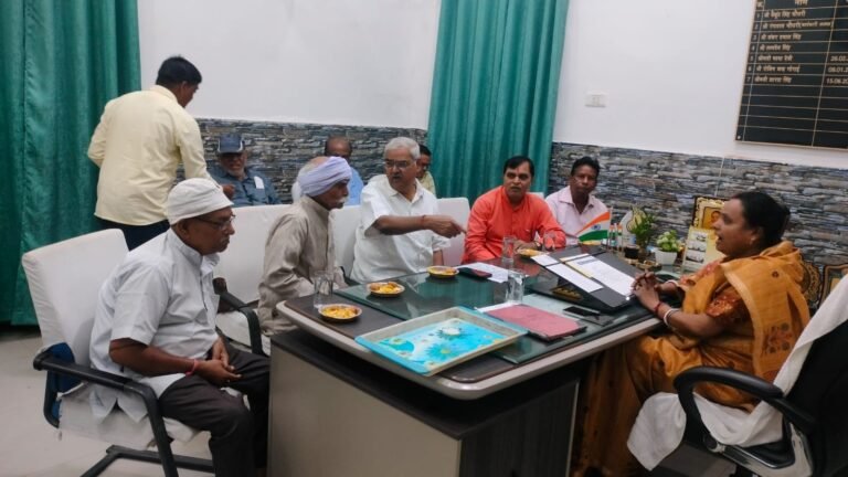 लोकनायक स्मारक समिति का प्रतिनिधिमंडल जिला परिषद अध्यक्ष से मिला