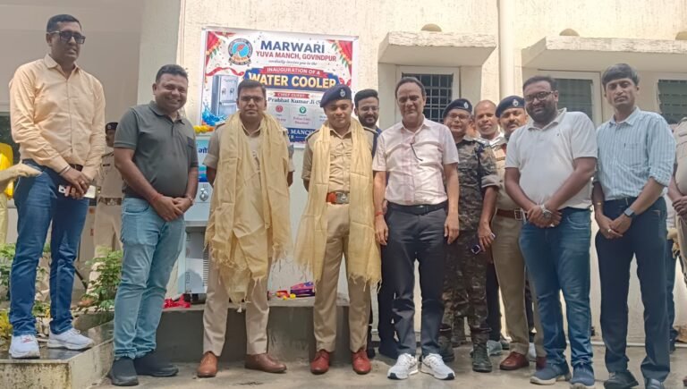 पुलिस लाइन में लगा स्थायी वाटर कूलर,पुलिसकर्मियों को मिलेगी शीतल पेयजल सुविधा