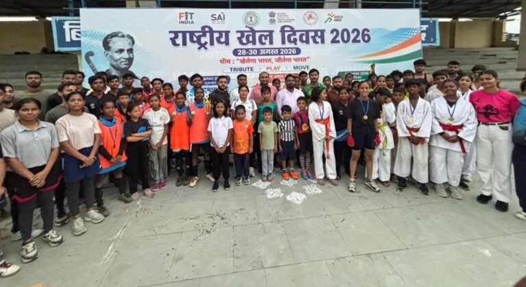 राष्ट्रीय खेल दिवस के अवसर पर मेगा स्पोर्ट्स कॉम्प्लेक्स में विभिन्न खेल प्रतियोगिताओं एवं गतिविधियों का आयोजन