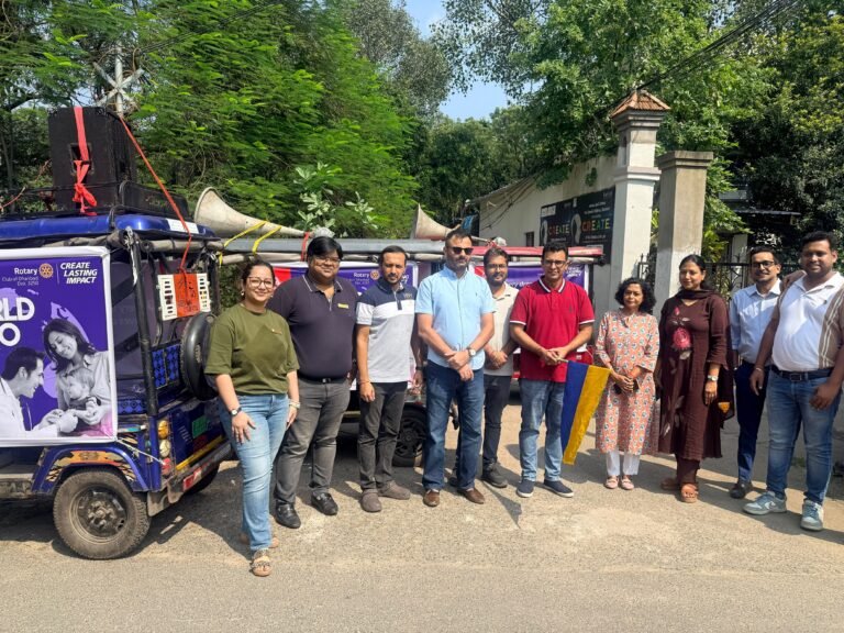 विश्व पोलियो दिवस: रोटरी क्लब ऑफ धनबाद ने निकाली ई-रिक्शा जागरूकता रैली